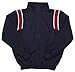 Adams USA Smitty Umpire 1/2 Zip Long Sleeve Pullover Jacket (Navy/Scarlet, XX-Large)