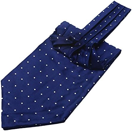 Tenchif Mens Elegant Polka Dot Print Cravat Tie Ascot for Wedding Party Business