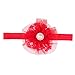 Newborn Baby Photography Props - Long Ripple Wrap Blanket and Lace Beads Headband (Burgundy, OneSize)