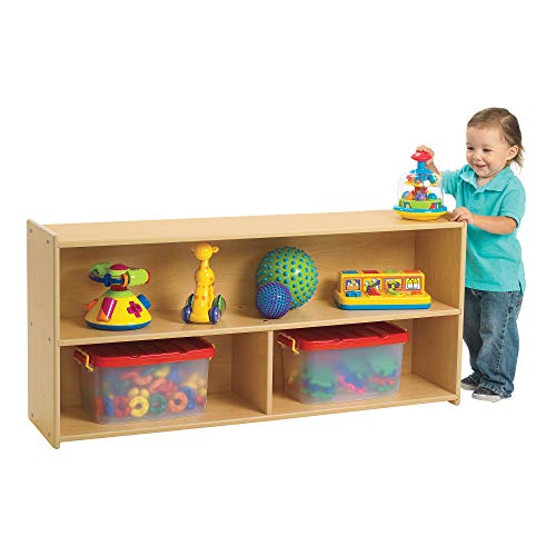 Angeles Value Line Toddler 2-Shelf Storage - 48" by 12" by 23" - Perfect for Books, Puzzles, General Supplies - Low Height Ideal for Young Children to Access Contents - Easy to Assemble and Clean