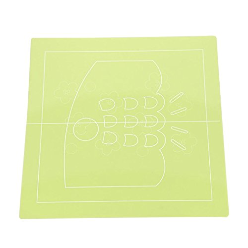 30 Ã—30 cm Silicone Rolling Fondant Mat,Tuscom Silicone Baking Mat Rolls Pans 100% Non-stick Silicone Pad Table Grill Pad Jelly Fondant Cooking Utensils Plate (Green)