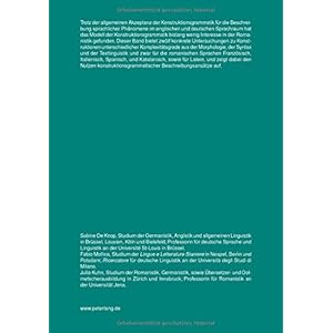 Konstruktionsgrammatik in den romanischen Sprachen (Studia Romanica et Linguistica) (German and Spanish Edition)