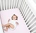 Sugar & Spice – 2 Pack Fitted 100% Jersey Cotton Crib or Toddler Sheet Set, for Baby Girls Pink and White, Hearts and Stars
