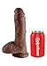Pipedream King Cock with Balls, Brown, 8 Inch