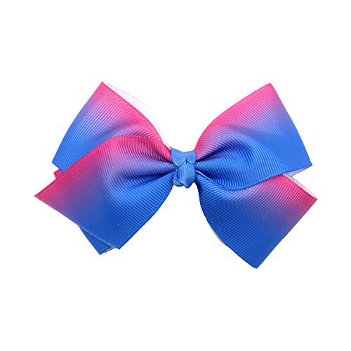 24Pcs Pinwheel Hair Bows for Girls 4.5 Inch Colorful Grosgrain Ribbon Bows with Alligator Hair Clips Pigtail Bows in Pairs for Baby Girls Toddlers Kids Children