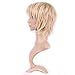 Synthetic Wig with Bang Blonde Japanese Kanekalon Fiber 12 Styles Heat Resistant Full Wig Short Hair Full Head 4.5'' / 4.5 inch+Stretchable Elastic Wig Net for Women,Light Ash Blonde