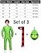 YuDanae 3D Grinch Costume & Mask & Scarf for Kids Boys Girls,XS(Height 43.3