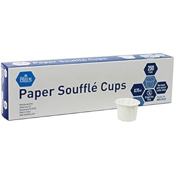 Medpride Disposable Paper Souffle Medicine Cups-0.75 Ounce, 250 Pack- Dispenser Paper Cups-Pill Holders for Mixed Pills, Single Dosage-Portion, Food & Dessert Serving