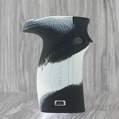 Rayley Protective Silicone Case for SMOK MAG Grip Mod Silicone Case Skin Cover Sleeve Wrap Shield (Black White)