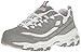 Skechers Sport Women's D'Lites Memory Foam Lace-up Sneaker,Biggest Fan Grey/White,8.5 M US