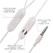 AUDIST SX-3511 Earphones with Inline Universal Microphone and 1-Button Call for all Apple, Android and MP3 Devices – White