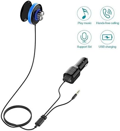 MDAIRC wireless V 4.0 Receiver, Music Audio Receiver with 3.5 mm Aux Input Jack with car charger (black)