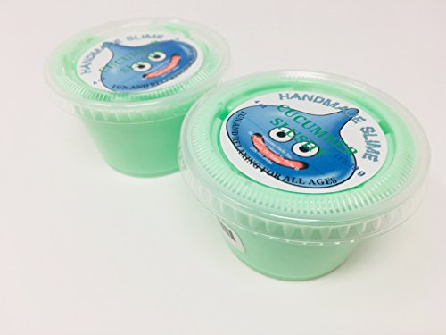 Handmade Slime Cucumber Slushy scented 4 oz container