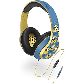 Minions from Despicable Me Over The Ear Headphones with Built In Microphone from the makers of iHome
