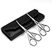 ZIZZON Nose Hair Scissors Beard Eyebrow Trimmer Scissors Set Brushed stainless steel
