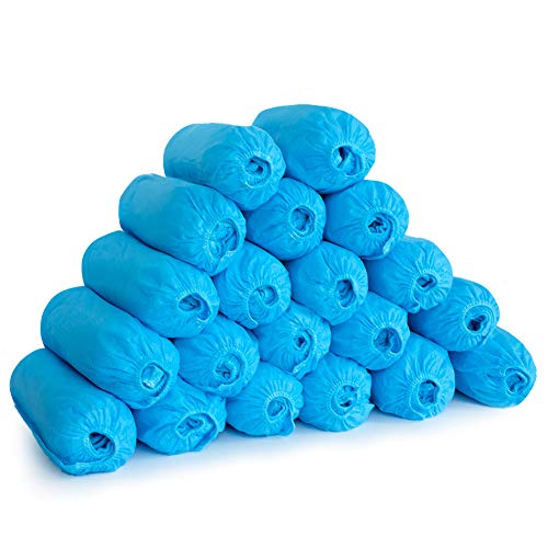 LyncMed | 200 Pack Shoe and Boot Covers, Disposable Shoe Covers, Shoe Cover Booties for Indoors, Hospital & Construction, Non-slip Reusable & Water Resistant, Blue, Size Large Fits Most - Thumbnail 5