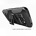 MINITURTLE Compatible with Samsung Galaxy S6 Active [Clip Armor] Shock Resistant Hybrid Case w/Stand + Holster Belt Clip American Flag Skull
