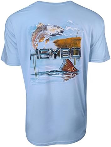 Heybo Redfish SS T-Shirt Light Blue (X-Large)
