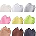 Farmunion Mens Pocket Square Handkerchief for Wedding Party, Solid Colors (26 Pieces)