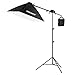 Neewer Photography Studio 600W Softbox Lighting Kit - 3 Packs 24x24 inches Softbox with 45W Fluorescent Light Bulb, Light Stands, Boom Arm, Sandbag and Carrying Bag for Portraits Video Shooting (US)