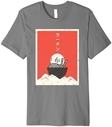 Mens PREMIUM | Vintage Japanese Ramen Anime T-Shirt 2XL Slate