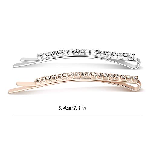 image for SHANGXING 14 Pcs Rhinestone Bobby Pins Crystal Hair Pins Crystal Bobby