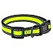 Mile High Life Dog Collar | Nylon Reflective Dog Collars | Light Weight Puppy Collars | Lime Green Dog Collars for Large Dogs (Lime Green, Large)