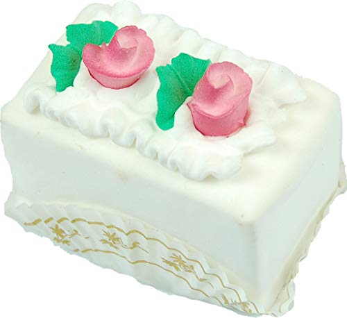 Flora-cal Products Mini Fakey Cakes 4 Pack Fake Petit Fours on Plate Fake Dessert Hand Made Decoration Made in America - Thumbnail 4
