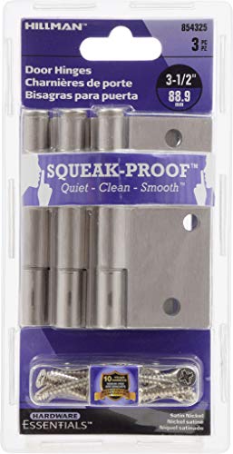 Hardware Essentials Door Hinges, Satin Nickel - Image 2