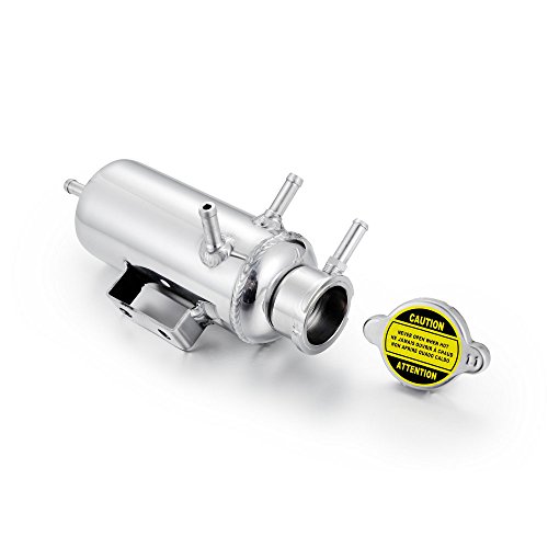 Heinmo Universal Aluminum Car Oil Catch Radiator Breather Tank Kit Reservoir Can Silver