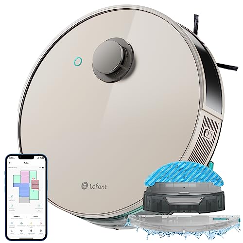 Lefant N3 Robot Vacuum and Mop Combo, Precision Mapping with Lidar & dToF Sensors, Max 4000Pa Suction, Ultrasonic Carpet Detection, Robotic Vacuum Cleaner with Sonic Mopping, WiFi/App/Alexa Control