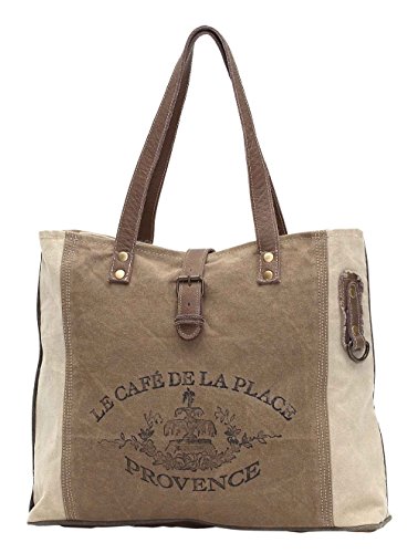 Myra Bags Provence Upcycled Canvas Tote Bag M-0939