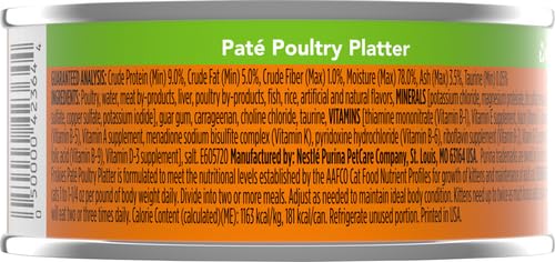 FRISKIES WET CAT FOOD, CLASSIC PATE POULTRY PLATTER, 5.5 OZ CAN