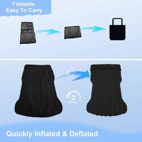Colchon Coche, Colchón Inflable Cama para Model Y Asiento Trasero Tronco | Cama Hinchable Viajes Camping | Coche de Aire Libre Acampadas para SUV RV VAN Truck|195x130x15cm| Superficie de aglomeración
