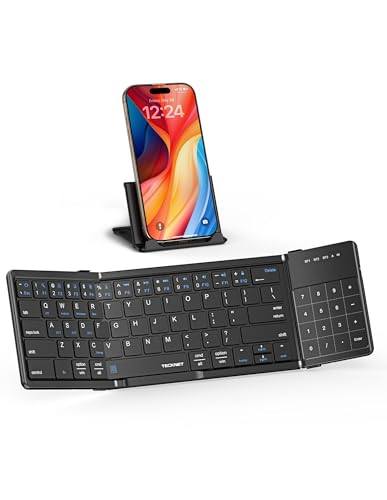 TECKNET Foldable Bluetooth Keyboard with Touchpad