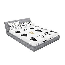 Ambesonne Love Fitted Sheet & Pillow Sham