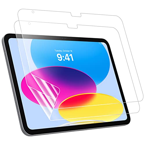 MoKo 2-Pack Paper Felt Screen Protector Fit iPad 10th Generation 10.9 Inch 2022, PET Matte Screen Film Compatible Apple Pencil 1st Gen, Clear