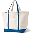 Lands' End Open Top Canvas Tote Bag
