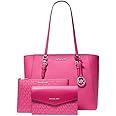 Michael Kors Charlotte Large 3-in-1 Tote Crossbody Handbag Leather