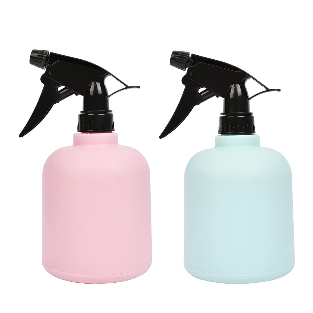 2PCS Spray Bottle 600ml Plastic Plant Spray Bottle Indoor Watering Can Sprayer Empty Spray Bottles Refillable Spray Bottle Candy-Colored Hand-Pressing Watering Cans