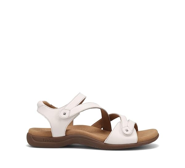 TAOS FOOTWEAR WOMEN’S BIG TIME WHITE SANDAL 8 (M) US