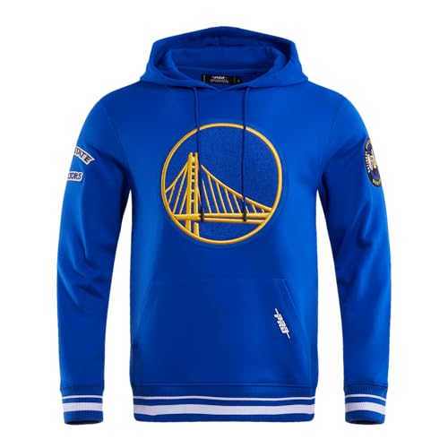 Pro Standard Mens NBA Golden State Warriors Retro Classics Pull Over Hoodie Royal Blue L