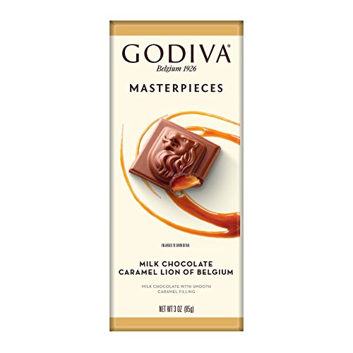 Godiva Chocolatier Milk Chocolate Caramel Lion Masterpieces Tablet