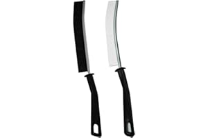 LCWYORH 2Pcs Crevice Cleaning Brush, Thin Gap Cleaning Brush, Small Cleaning Brush, Grout Brush, Household Cleaning Brushes, Cleaning Tools for Toilet, Bathroom, Bathtub, Sink, Window（FXS01-2 Black & White）