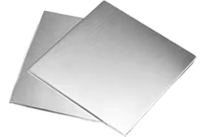 Bopaodao 304 Stainless Steel Plate 1mm x 300mm x 300mm, 2Pcs 304 SS Plates Sheets 0.04" x 11.81" x 11.81", Thickness 0.04 1/25 inch
