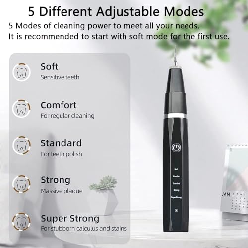 KOWVOWZ Pet Ultrasonic Tooth Cleaner Toothbrush,Dog Tooth Brushing Kit with LED Lamp,Dog Plaque Remover for Teeth,Tartar Remover for Teeth Stains for Dog and Cat
