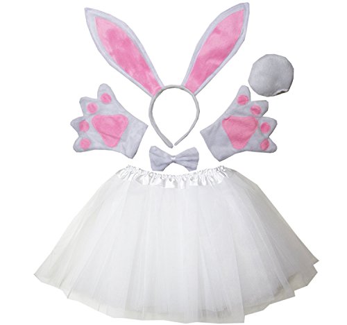 Kirei Sui Kids Easter Bunny Costume Tutu Set White
