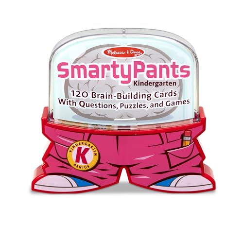 Melissa & Doug Smarty Pants Kindergarten Card Set - 120 Educational, Brain-Building Questions, Puzzles, and Games