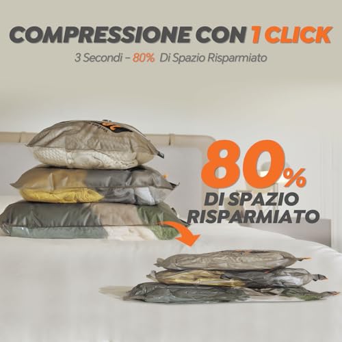 Vacbird 25 x Vacuum Bags for Clothes with Wireless Vacuum Pump, 25 Pieces (10 x 40 x 54 cm, 10 x 47 x 64 cm, 5 x 54 x 74 cm), Space-Saving Clothes Vacuum Bags - Ideal for Travel and Organizing Luggage