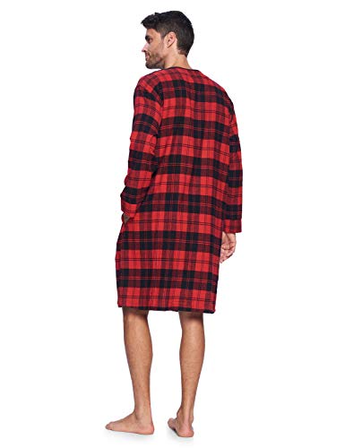 2 Ashford+Brooks+Flannel+Henley+Nightshirt